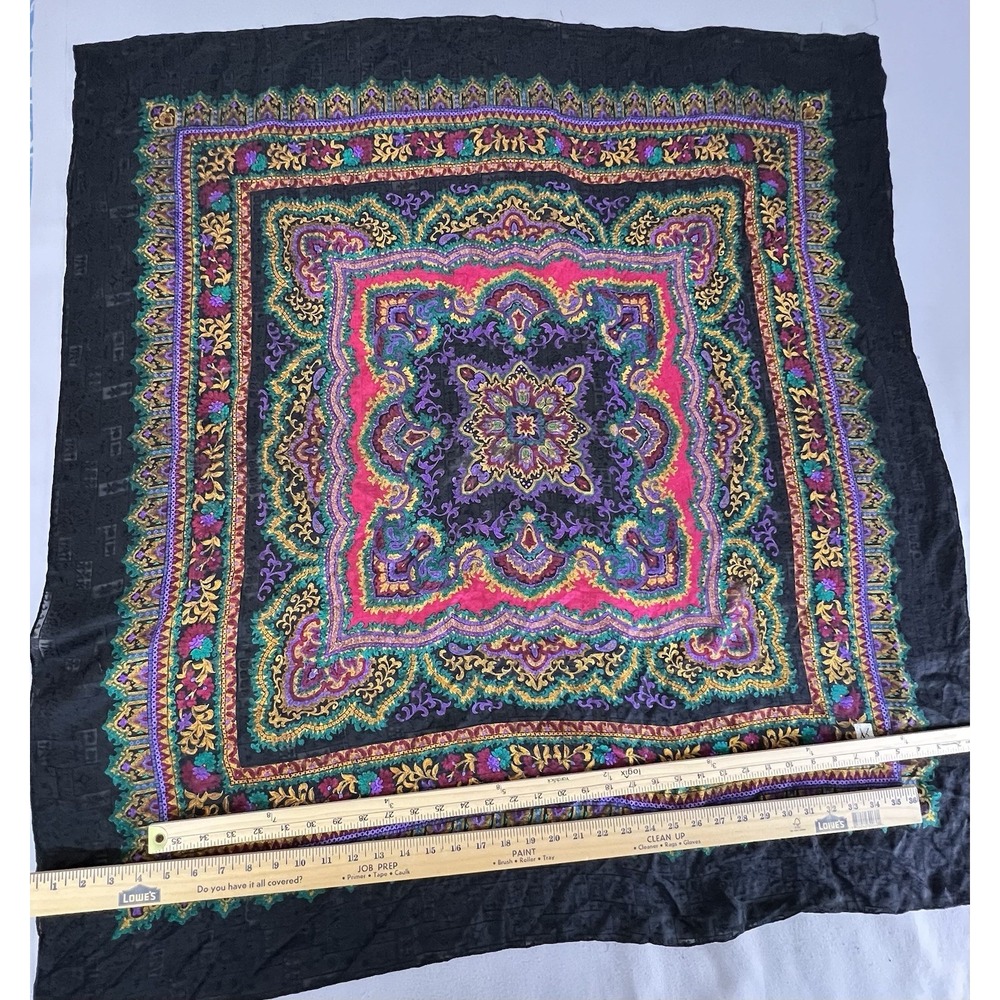 Vintage Yves Saint Laurent Vintage Scarf Colorful 42x40 Y2K - Picture 5 of 7